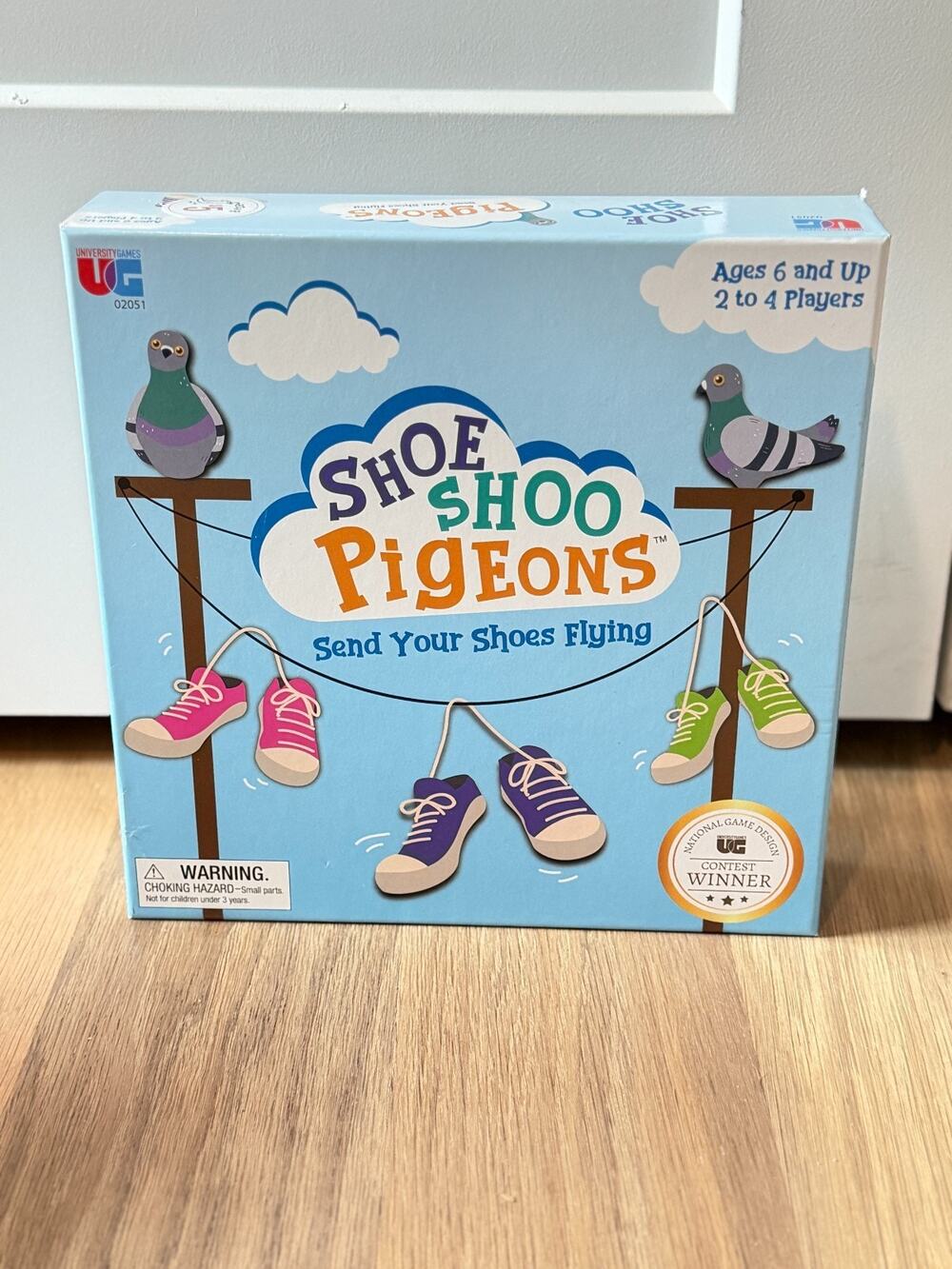 Shoe Shoo Pigeons Board Game University Games 2023 Ages 6 + MTLD BN